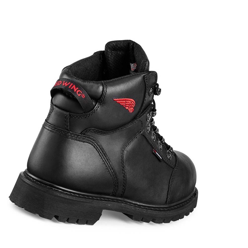 Red Wing TruWelt 6-inch Waterproof Men's Safety Boots Black | ZA 329CTV